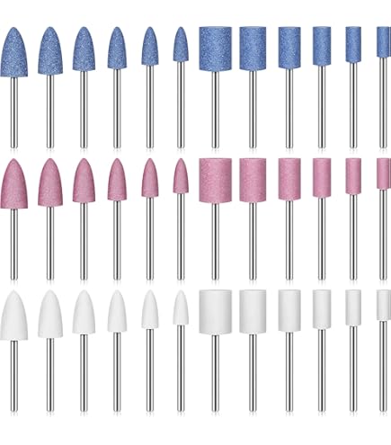 Set 62 Pezzi Pietre E Ruote Abrasive - Per Utensili Rotanti, Grana 120-400, Shank 1/8" - Foto 4