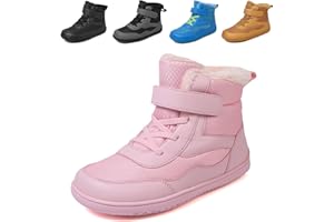 Boys Girls Winter Boots Warm Snow Boots Kids Walking Ankle Boots Cold Weather Shoes
