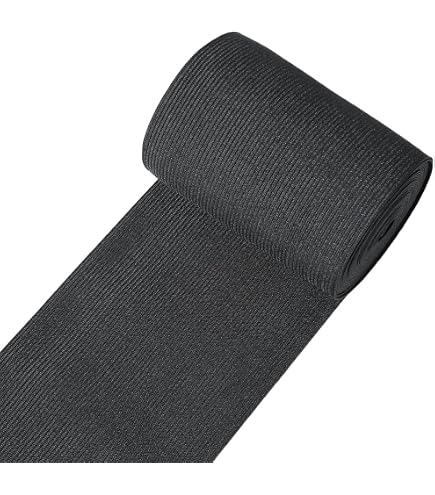 Trimming Shop - Elastico in tessuto piatto da 5 m – 9 mm (bianco) per sartoria, cintura, fascia elastica morbida ed elastica per lavori a maglia