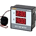 YOKINS, Y7-AVA Digital Multimeter 0-500V AC/Ampere 1.0-50A, CT Clamp with 12-inch Wire Length, Powered by 220V AC, Specially Designed for Panel Testing, Volt-Amp Meter