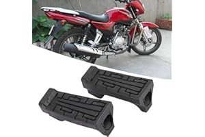 Eatbuy Repose-Pieds Avant Moto, 1 Paire Pieds pour Moto Repose Pieds de Pédale Avant en Caoutchouc Couvre-chevilles de Pédale de Repose-pieds pour YBR 125