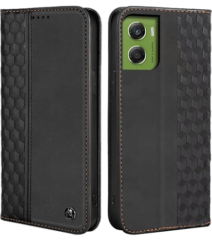 HAOTIAN Cover Portafoglio Per Motorola Moto G 5G Plus - Pelle Goffrata Blu, Con Slot Carte E Chiusura Magnetica
