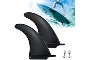 WOUMON 2 Pieces Universal SUP Fin,10 Inches Paddle Board Fins,Surfboard Fins for Longboards,Canoe