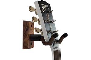 String Swing - Support mural pour guitare acoustique ou électrique CC01K - fabriqué aux États-Unis - Noyer noir