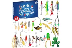 Fiske Adventskalender Jul 24-Delar 2025 Nedräkning | Fiske Lockmedel Sats För Herrar Nedräkningskalender För Fiskare Pappa Ma