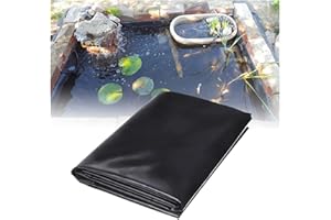 SAVYS Teichfolie 2x3m 3x4m 3x3m 4x5m 5x6m 6x10m 7x8m 0,12mm Schwarz Teichplane Reißfest Gartenteich Dichtungsfolie Fischteichfolie HDPE Poolfolie Für Wasserfall Fischteiche Koiteiche (Size : 2x3m(6.6x9.8ft