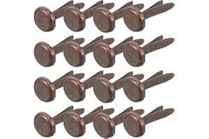 ROSENICE Musterbeutelklammern Rundkopf mit Aufbewahrungsbox für Handwerk DIY 200 Stücke (Messing)