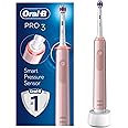 Oral-B, Pro 3, Spazzolino elettrico con sensore di pressione intelligente, 1 testina bianca 3D, 3 modalità con sbiancamento d