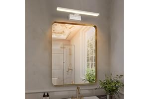 Aigostar Lampara LED de Espejo 40cm 8W 560LM Lámpara de Baño Amarillo Cálido 4000K Lámpara LED de Pared IP44 230V Luz de Espejo de Baño de Blanco