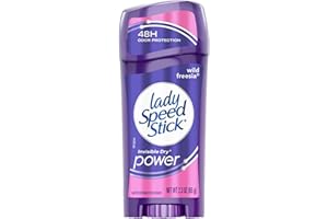 Lady Speed Stick Invisible Dry Power Antitranspirante/desodorante, freesia salvaje, 2.5 onzas (paquete de 6)