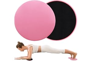 OMCGG 2Pack Gliding Discs, Dual Sided Core Sliders Core Sliding Discs Exercise Slider Ultimate Core Trainer Gym Home Abdominal Total Body Workout Gliders Gym Use on Carpet Hard Floor for Women Men