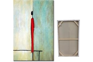 Mintura Großes Kunstwerk, handgemalte Figur, Ölgemälde auf Leinwand, handgefertigt, moderne Wanddekoration, Pop-Art für Wohnzimmer, Hotel, Dekor (MT162594, gerahmt, B 60 x H 90 cm)