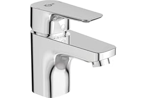 Ideal Standard - Ceraplan III, Miscelatore monocomando lavabo, Rubinetto bagno con cartuccia Firmaflow, Tecnologia Click, Easyfix, Smartshine, Cromato