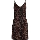 adidas Seasonal Essentials Leopard Print Mini-Dress with 3-Stripes