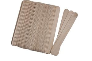 Trimits Craft Wooden Lolly Pop Sticks, Large, Pack of 50, Wood, Natural, 150 x 18 x 1.6mm