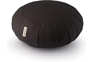 basaho Poduszka Do Medytacji CLASSIC Zafu | Bawełna Organiczna | Z Łuską Gryki | Zdejmowana Poszewka Nadająca się do Prania