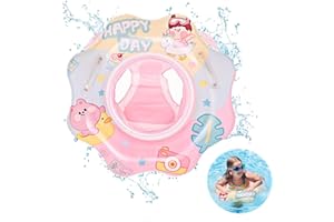 KATLINNA Baby Schwimmring, Aufblasbare Schwimmsitz Kinder mit Cartoon-Print, Schwimmreifen Baby ab 1 Jahr bis 3 Jahren, Baby Floating Ring, Schwimmring Kinder für Jungen und Mädchen