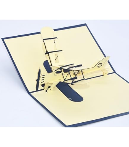 Edition Colibri Carte Pop-up En Forme D'avion, Carte 3D, Faite à