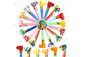 AMFUN 45PCS Colourful Party Blowers, Party Whistles Blowers, Blowers Noisemakers, Party Noise Generator for Birthday Party, Anniversary, Graduation, Wedding, Christmas
