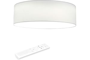 Navaris Lampa sufitowa LED 22 W, średnica 40 cm, zdalnie sterowana, okrągła, podtynkowa, lampa sufitowa ze ściemniaczem, zmiana temperatury, biała