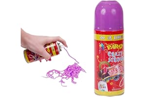 Przydasie Serpentinen-Konfetti-Spray, Serpentinen spray für Geburtstagsparty, Party, für Abschlussball, Festival, Musikfestival, Weihnachten Party, Magie Aufführungen, 250 ml, Lila