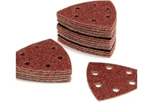 Woltersberger® 25 Stück Schleifdreiecke 93 x 93 x 93 mm | Körnung P80 | Schleifpapier für Deltaschleifer, vielseitig einsetzbar