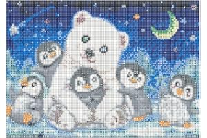 ZHENGYYUU 5D Diamond Art Painting Kits, Animals Full Drill Cross Stitch Rhinestone Arts and Crafts Crystal Embroidery Painting Pictures by Numbers for Adults Kids Gifts Home Wall Decor - White Bear