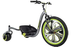 Huffy Green Machine Drift Trike Stunts Drift and Spins Zabawna akcja Zapakowany Kart, Zielony, Szary i Czarny