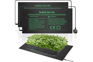 HYDGOOHO Seedling Heat Mat 10 x 20.75 in 2 Pack,Waterproof Heat Mat for Seed Starting,Plant Heating Mats for Seedling Germination,Hydroponic Plant,Reptile Heating Pad