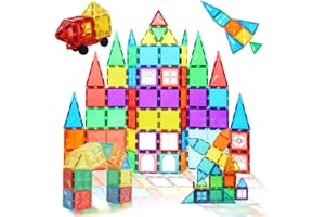 CONDIS Klocki Magnetyczne 101 Części, Magnetyczne Klocki dla dzieci Konstrukcyjne zabawki dla 3 4 5 6 7 Latka Prezent Chłopców Dziewczynek Kreatywne Zabawki Gry Przedszkola Świąteczne Prezent