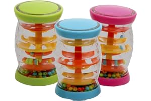 Halilit Rainboshaker Musical Instrument. Small Rainmaker Musical Toys For Kids & Toddlers. Rain Stick Suitable for Baby Boys & Girls from 3 months + (Colours Vary) Pack of 1