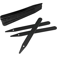 KINGLAKE 100 STK Schwarz Kunststoff Pflanzenschilder Wetterfest Pflanzenstecker 12CM Stecketiketten Plastik Etiketten…