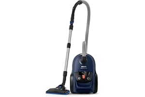 PHILIPS DOMESTIC APPLIANCES Philips Performer Silent Aspirador con Bolsa, 650 W, 4 litros, 66 Decibelios, Plástico, Azul