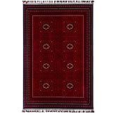 Elvey Home Afgan Vintage Kaymaz Taban Ger&ccedil;ek Kadife Bambu Sık Dokuma Otantik Dekoratif Zamansız Tasarım Halı BORDO 80 x 300
