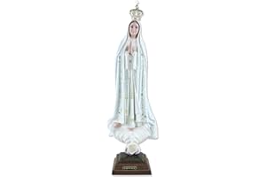 Proposte Religiose Estatua de la Virgen de Fátima de resina pintada a mano. Altura 44 cm