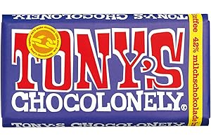 Tony's Chocolonely - czekolada pełnomleczna z precelem i kawą - tablica czekolada z karmelem - 42% kakao - 180 gramów - Belgium Fairtrade Chocolate