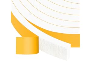 YIMIKI Guarnizione Finestra Autoadesiva, Schiuma Nastro Paraspifferi Porta, Adesivo Isolamento Nastro Sigillante per Rumore e Collisione, resistente alle intemperie, 25 mm(l) x10 mm(S), totale 4 m