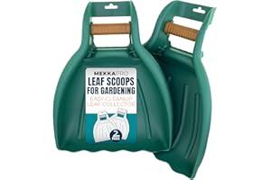MEKKAPRO Set of 2 Garden Leaf Grabbers, Leaf Scoops and Garden Claws V2.0 - Sturdy Ergonomic Grip Leaf Rake - Leaf Collector Grabber - Big Hand Held Garden Grabbers for Leaf and Lawn Grass Removal