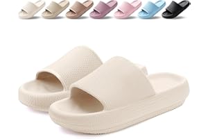 BAXIWUY Badelatschen Damen Badeschuhe Herren Schlappen Badeschlappe Cozislides Original Slippers Rutschfest Hausschuhe Sommer Pantoletten Wolkenschuhe Flip Flops Indoor/Outdoor