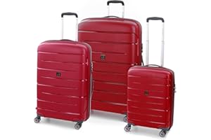 MODO BY RV RONCATO STARLIGHT 2.0 set valigie Grande, Medio e Cabina, con sistema di chiusura TSA - Dark Red