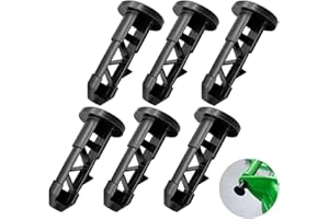 Tongdejing 6 Pcs Wheelie Bin Lid Hinge Pins, Plastic, Black, Fits Most Standard Size Wheelie Bins