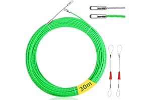 TPVUPC Sonda Passacavi, 30M Sonda Passacavi Professionale Con 2 Molla Di Guida, 4mm Sonda Elettricista Cavo Estrattore Cavi per Dispositivi Threader condotto Rodder (Verde)