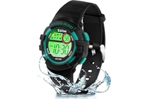 TENOCK REN deal Reloj Niños Digital,Reloj de Pulsera Niña Multifunción con Pantalla LED Impermeable para Niños, Niñas Reloj Infantil Aprendizaje para Niños 4-15 Años (Negro)