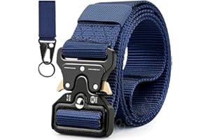 Boneke Cintura Tattica, Cintura Militare Tattica per Uomo Heavy, Tessuto in Nylon Cinturas, con Sicurezza Fibbia a sgancio rapido in metallo, di Salvataggio per Sport e All’aria Aperta Militare