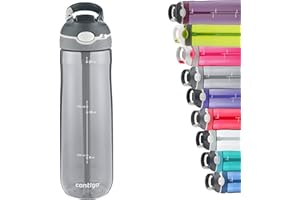 Contigo Ashland Autospout Bottiglia Acqua, Borraccia Sportiva con Cannuccia, Priva di BPA, Bottiglia da Palestra a Tenuta Stagna, per lo Sport, Bicicletta, Escursioni, Smoke, 720 ml