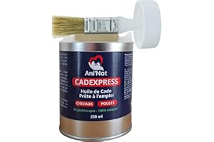 ANI'NAT NATURE ANIMALE AniNat CADEXPRESS - Olio di Cade pronto all'uso, pennello applicatore avvitato nel tappo, cura delle zampe di gallina, zoccoli cavalli, soles ammorbidite, dermite – barattolo 250 ml (250 ml)
