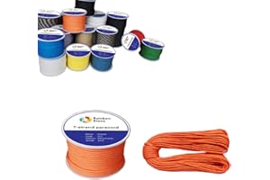 RainbowStone Paracord 7-Strand 550lb Strength 4mm Utility Rope Multiple Color 15/30/50/100m reel…
