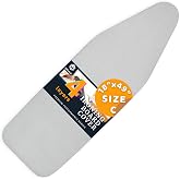 Savuk 4 Layer Ironing Board Cover, Ironing Board Cover, Ironing Board Cloth, Silicone Coated Heat Resistant 55x135 cm Gray Color