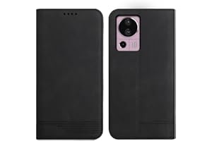 Rostsant Funda Xiaomi 13 Lite 5G Carcasa de Cuero PU Magnético Funda a Libro Xiaomi 13 Lite con Cartera Funda para Xiaomi 13 Lite 5G - Negro