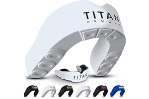 Titan Armour® Gum Shield | Dual-Layer | Adults & Junior Custom-Fit Mouth Guard | Case Inc | Boil & Bite Mouthguard Boxing, Rugby, MMA, Hockey & All Contact Sports | UK Brand